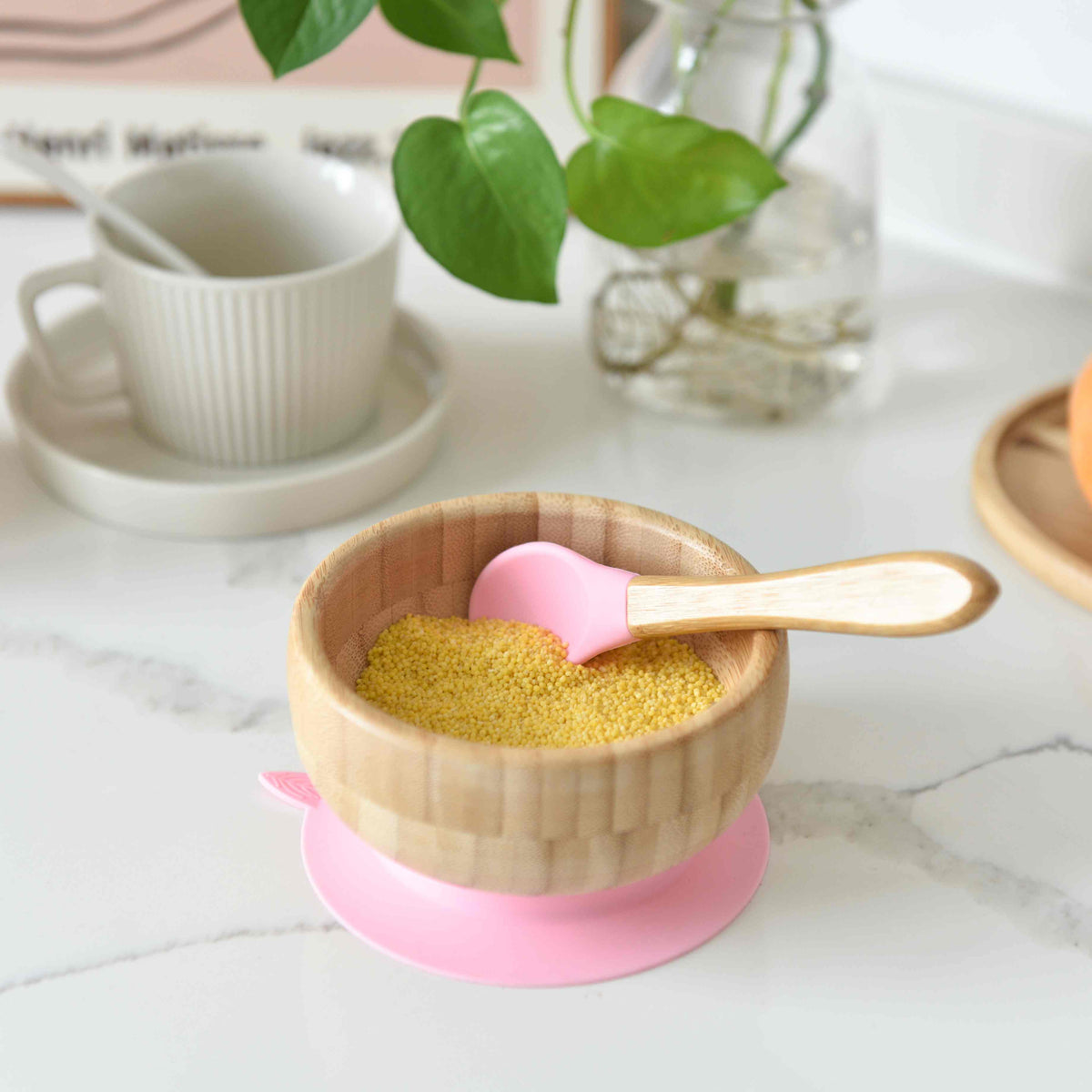 Natural Sweet Bamboo Baby Bowl And Spoon Set GreenLivingLife