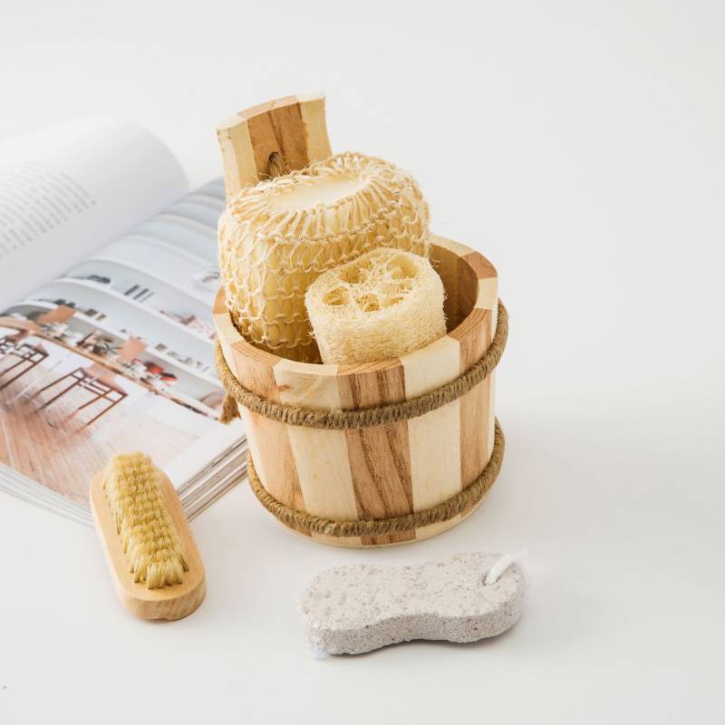 Natural Bath Sponge Set / Exfoliating Body Scrubber Kit GreenLivingLife