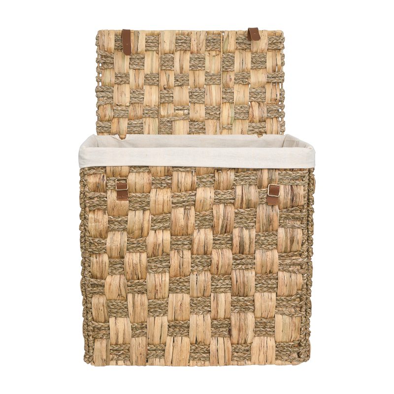 Natural Woven Laundry Hamper with Lid