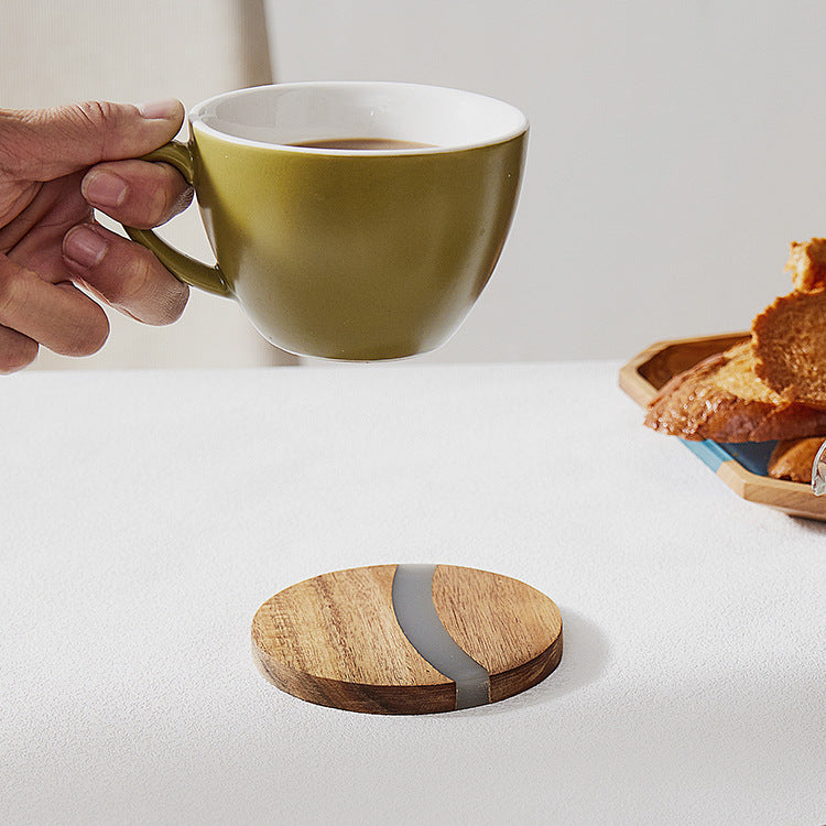 Round Wood Coasters for Drinks Protection for Tabletop GreenLivingLife