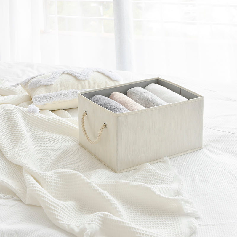 We think storage.™ Foldable Organizing Storage Bin with Rope Handle, Ivory (11L/20L/34L)