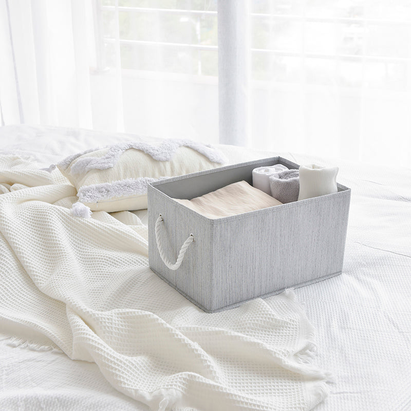 We think storage.™ Foldable Organizing Storage Bin with Rope Handle, Gray (11L/20L/34L)