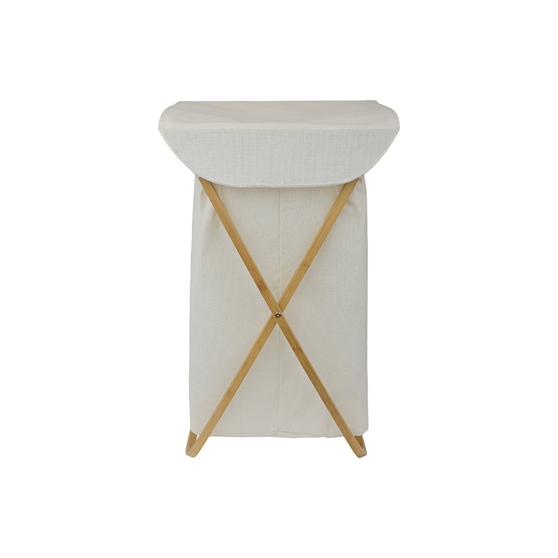 We think storage™ Bamboo X-Frame Hamper with Lid & Handles Ivory