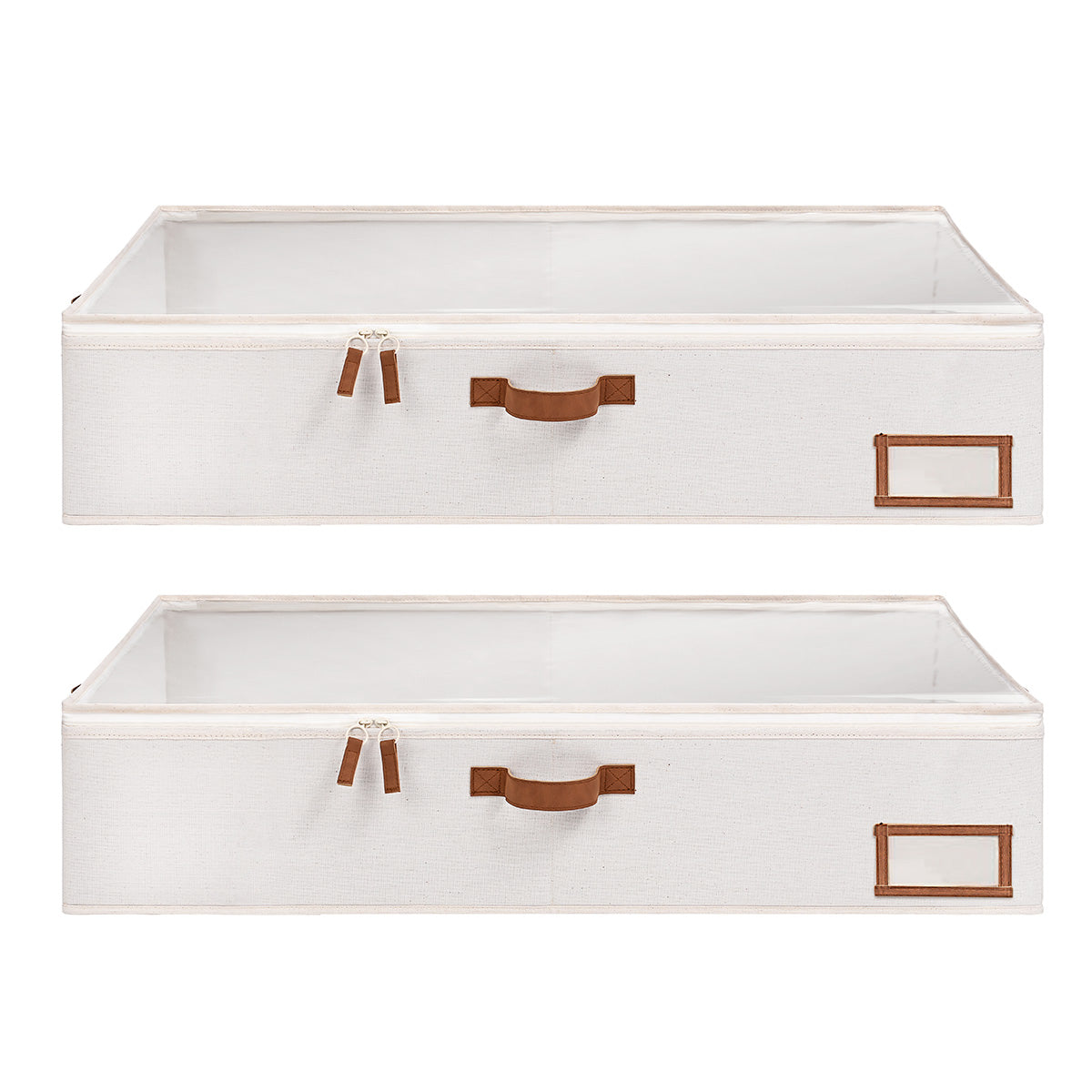 We think storage.™ Under Bed Fabric Storage Bin with Transparent Lid (Set of 2)