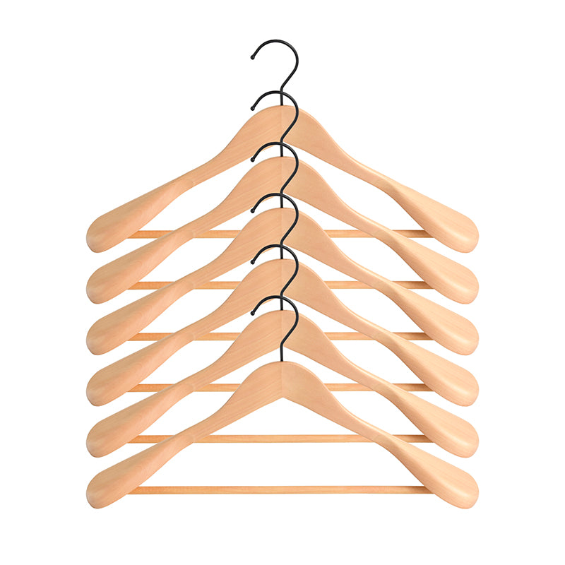We think storage.™ Wood Hanger with Wide Shoulders (set of 6)