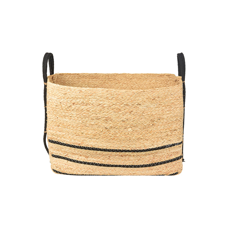 We think storage.™ Natural Corn Husk Storage Basket Cotton Grip