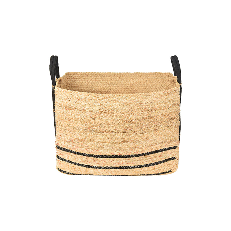 We think storage.™ Natural Corn Husk Storage Basket Cotton Grip