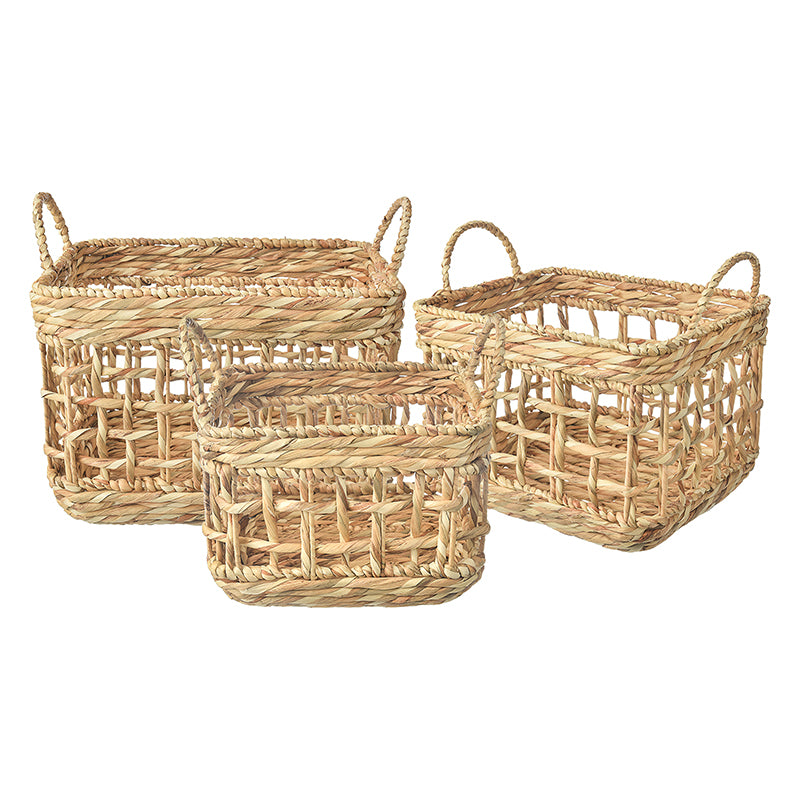 We think storage.™ Elegant Natural Palm Leaf Storage Basket