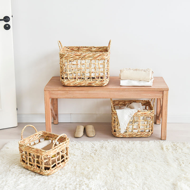 We think storage.™ Elegant Natural Palm Leaf Storage Basket