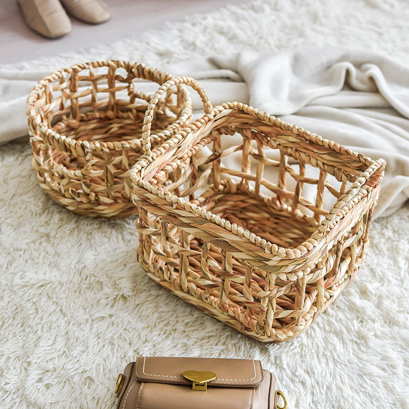 We think storage.™ Elegant Natural Palm Leaf Storage Basket