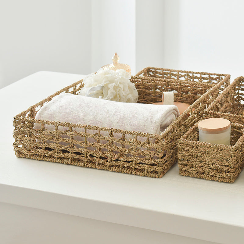 We think storage.™ Natural Seagrass Storage Bin (set of 5)