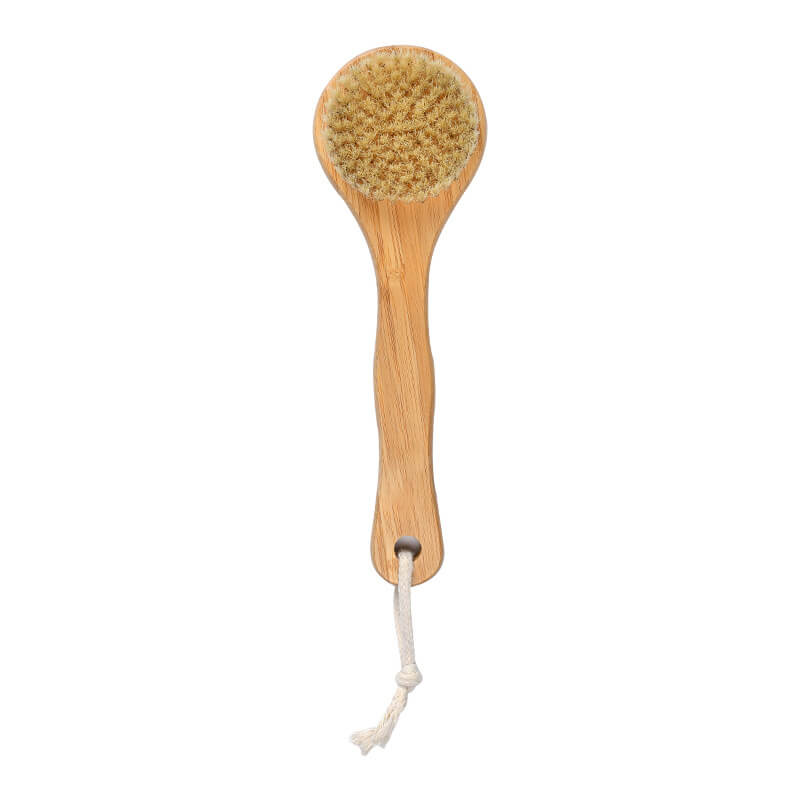Middle Long Handle Bamboo Shower Brush