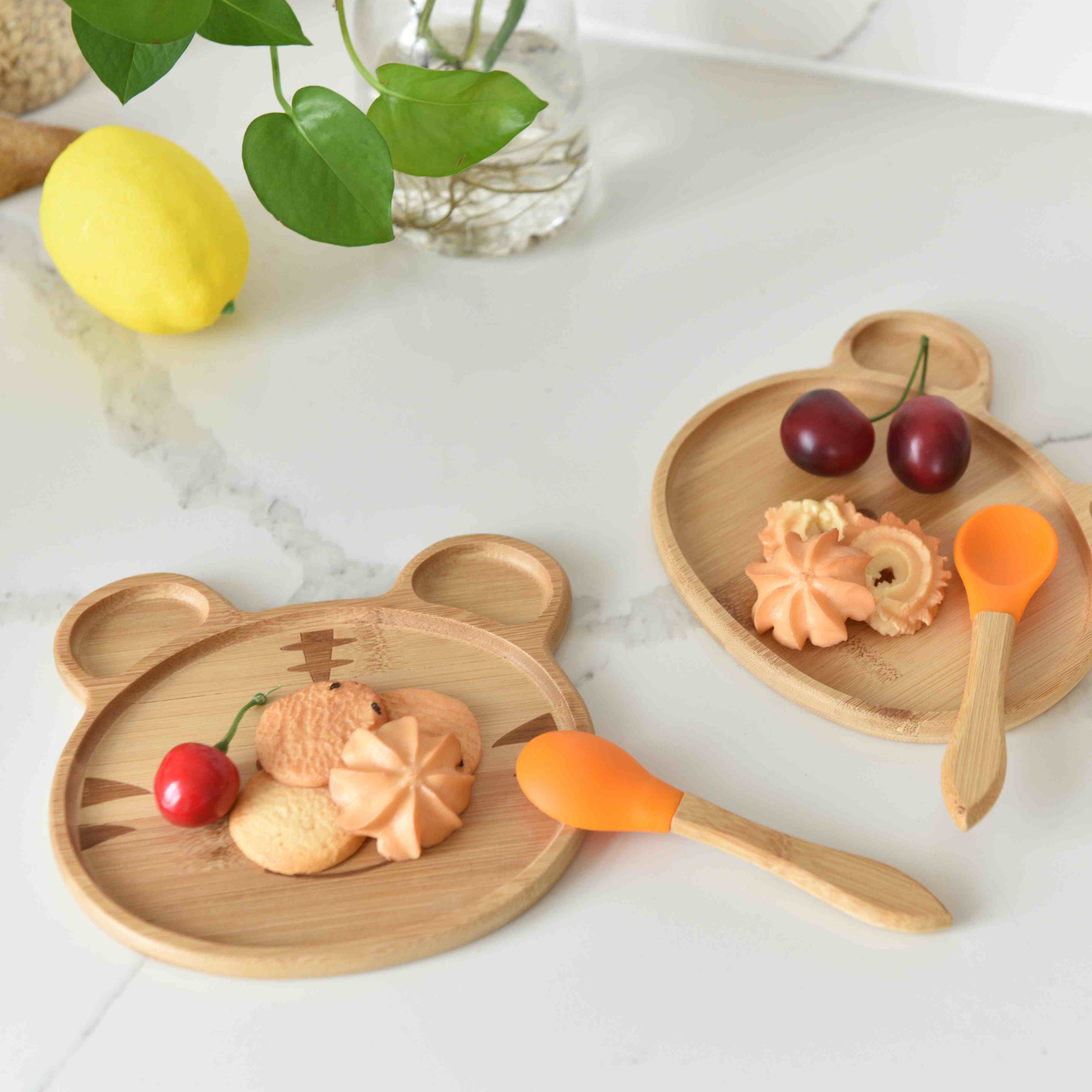 Cute Tiger Baby/Toddler Bamboo Plate/ Snack Tray