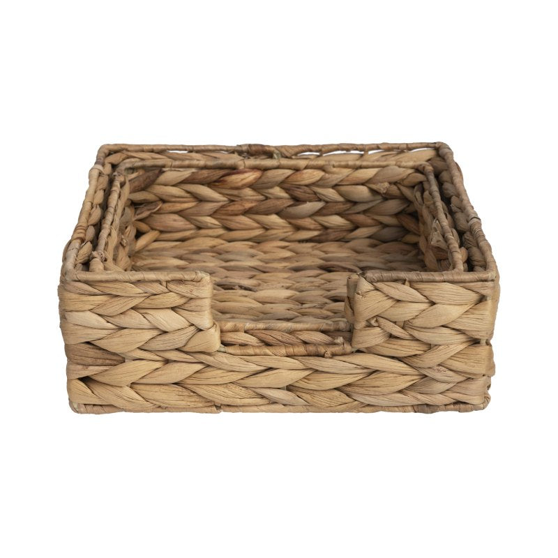 Eco-Friendly Hyacinth Wicker Baskets for Storage Wholesale (2 PSC )