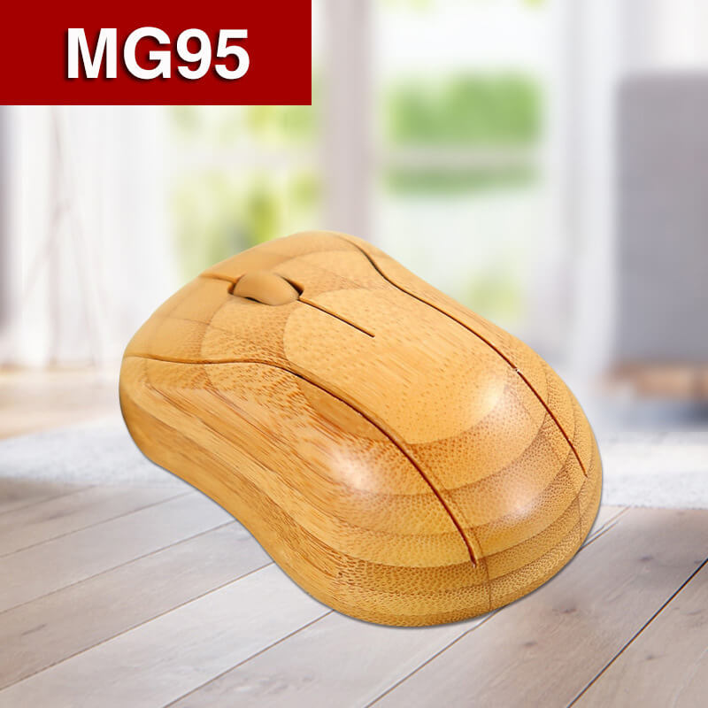 Premium Natural Bamboo Mouse With Wireless Bluetooth or Cord