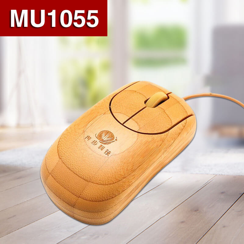 Premium Natural Bamboo Mouse With Wireless Bluetooth or Cord