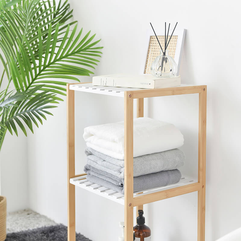 Modern Bamboo Storage Shelf for Bedroom/ Living Room/Balcony