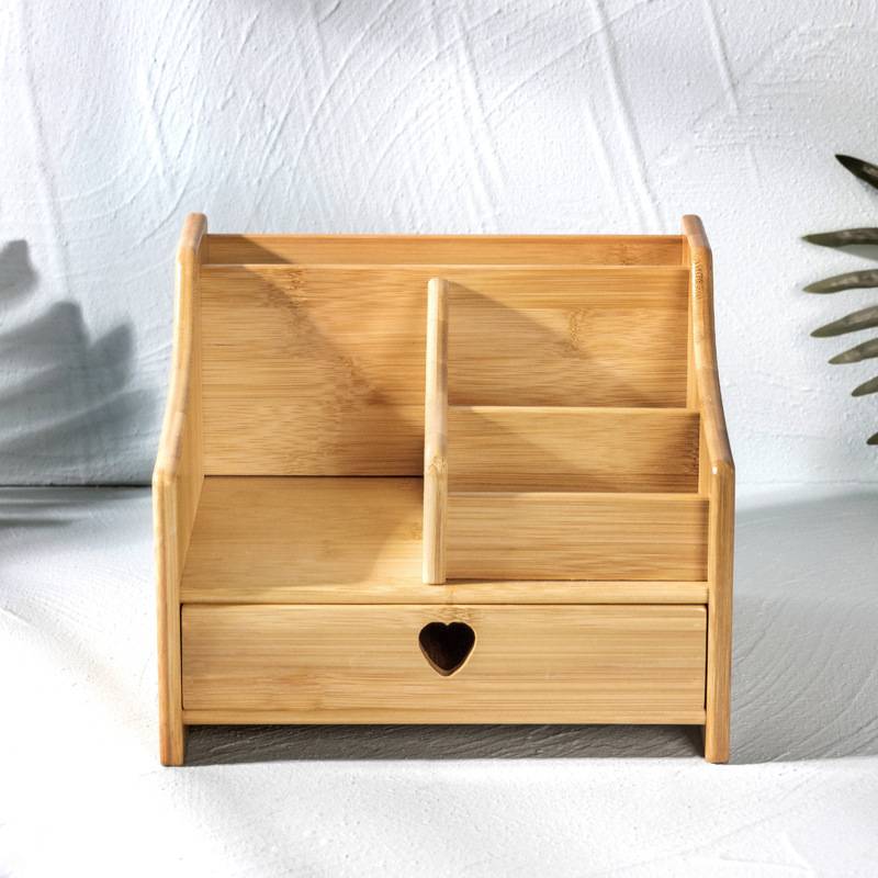 Bamboo Desk Organizer with Drawer
