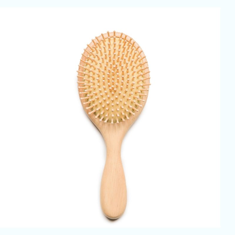 Natural Wooden Paddle Hair Brush for Hair and Massage Scalp ...