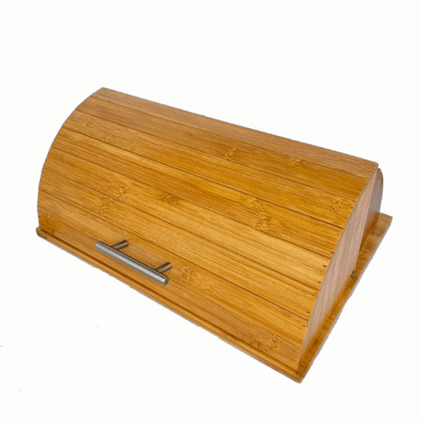 Natural Wooden Bread Box Vintage in Home and Kitchen Counter
