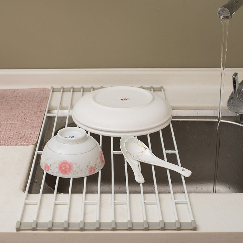 Roll Up Dish Drying Rack Over Sink