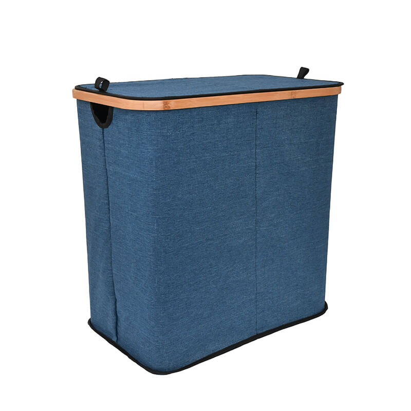 2 Drawers Collapsible Fabric Storage Bins with Lids for Bedroom Storage / Laundry (Extra Large)