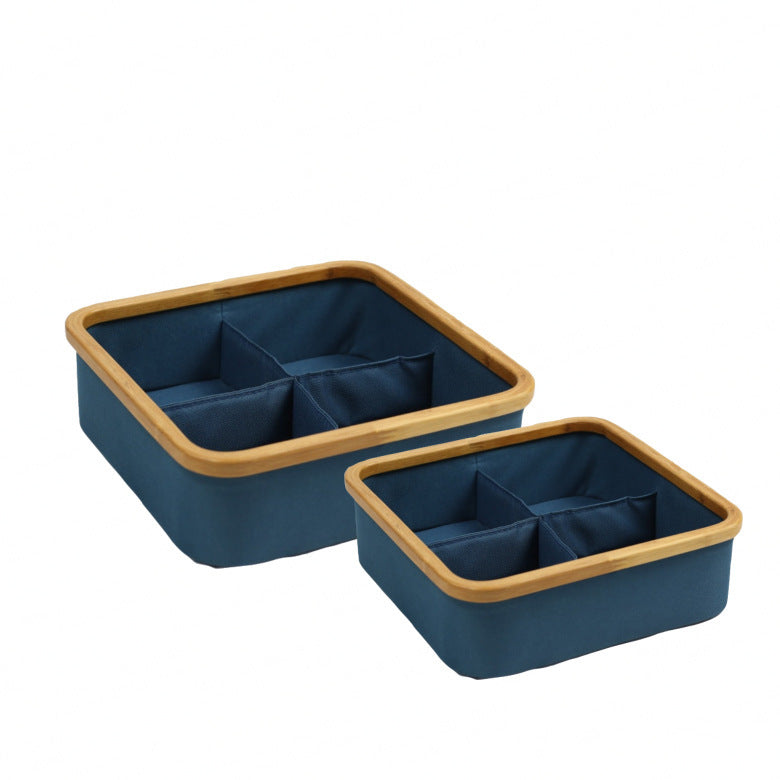 Foldable Fabric Storage Bin with Dividers