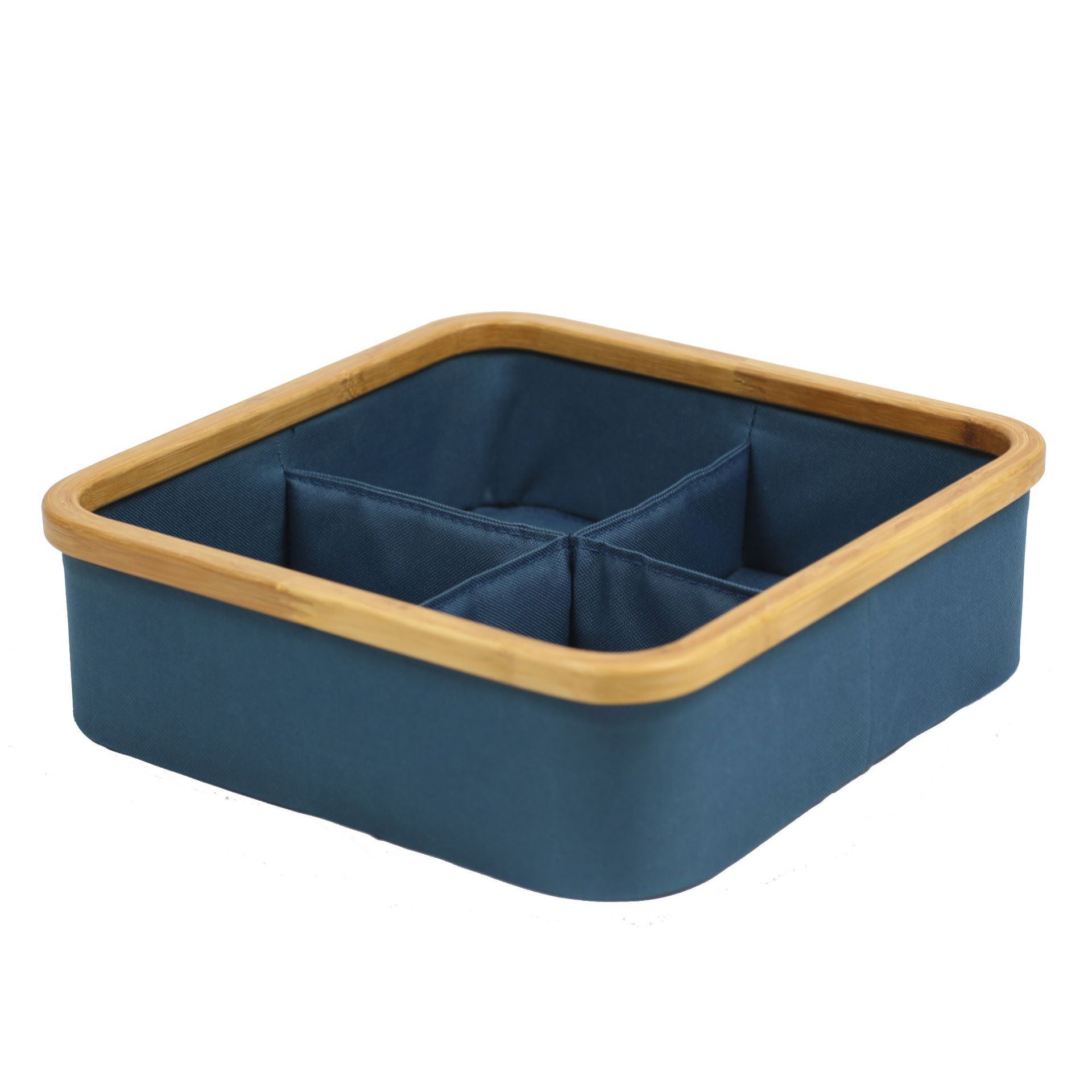 Foldable Fabric Storage Bin with Dividers