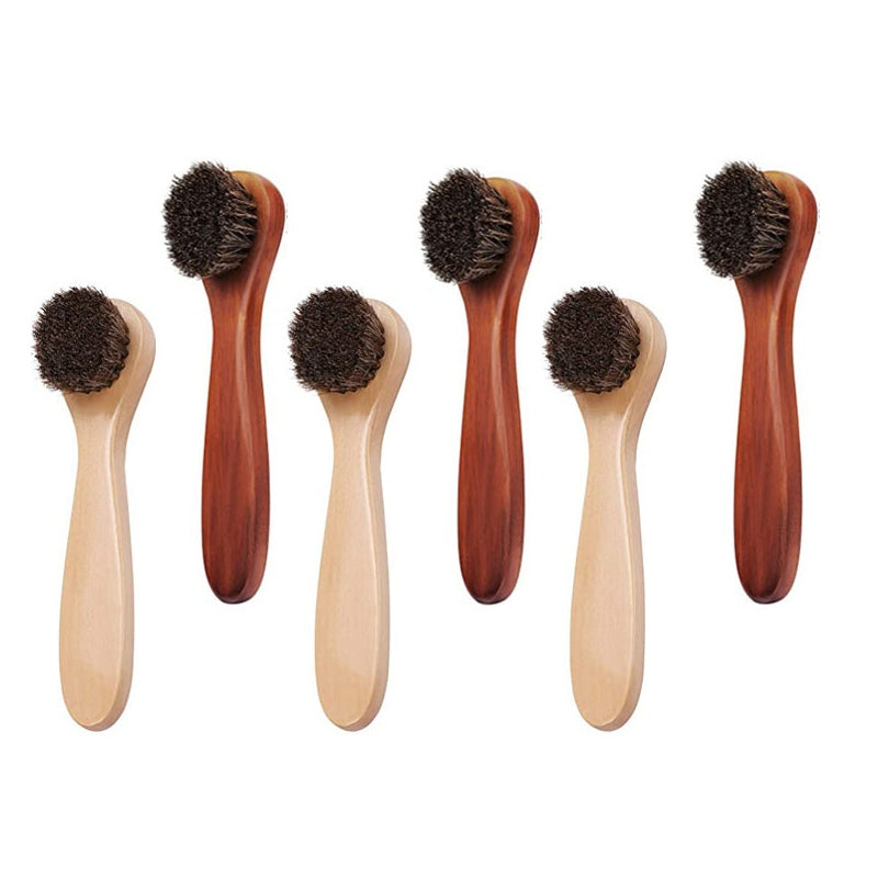 Natural Horsehair Shoe Polish Brush for Shoes / Boots / Leather Clothing