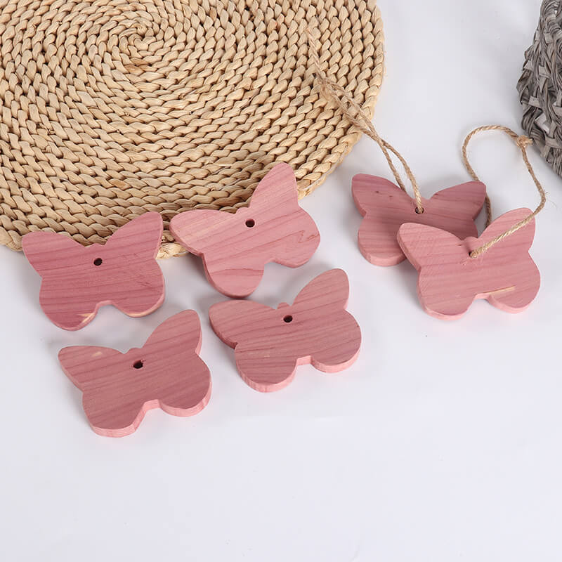 Natural Aromatic Butterfly-Shaped Cedar Block for Clothes Storage