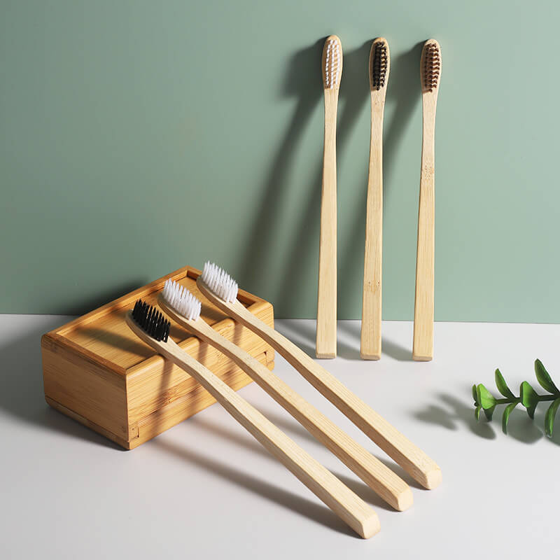 Natural Bamboo Disposable Toothbrush with Soft Bristles