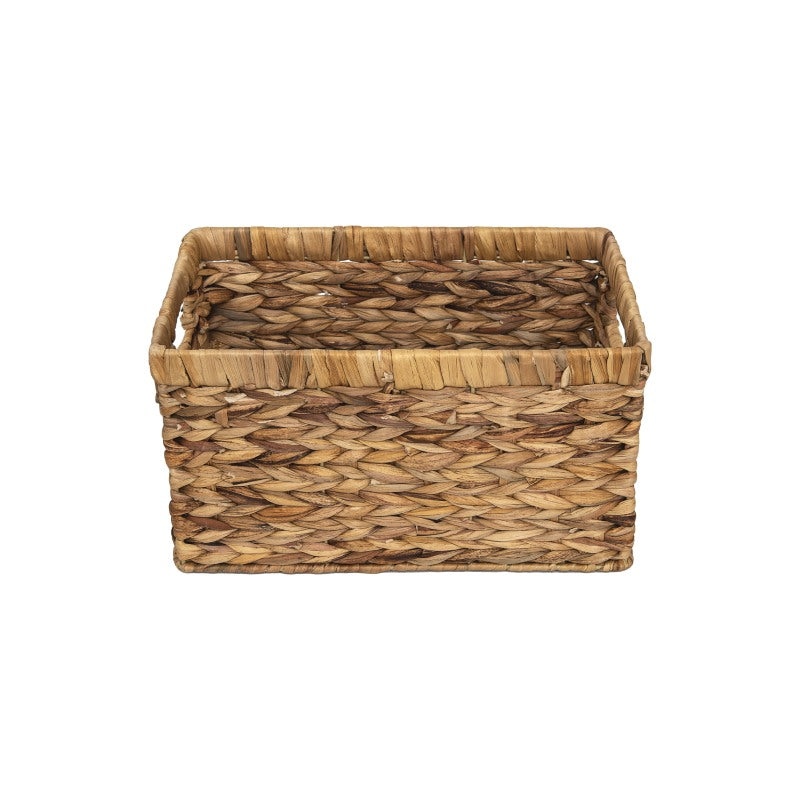 Natural Water Hyacinth Wicker Storage Basket (Set of 2)