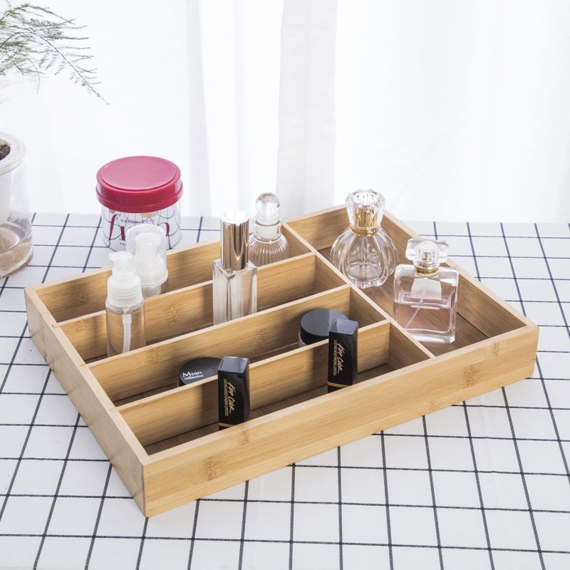Natural Wooden Jewelry box with Removable Divider