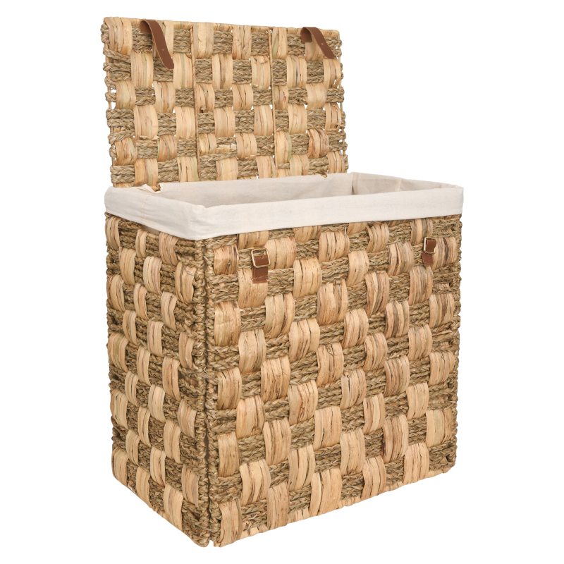 Natural Woven Laundry Hamper with Lid