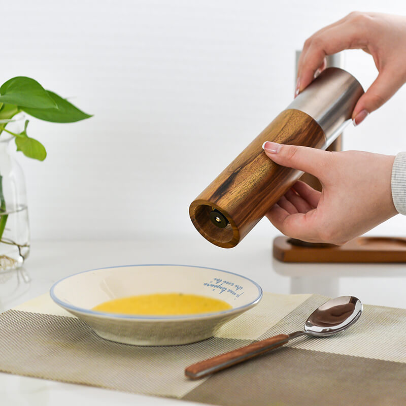 Best Deal for DHDM Acacia Wood Pepper Grinder With Holder Salt And Pepper