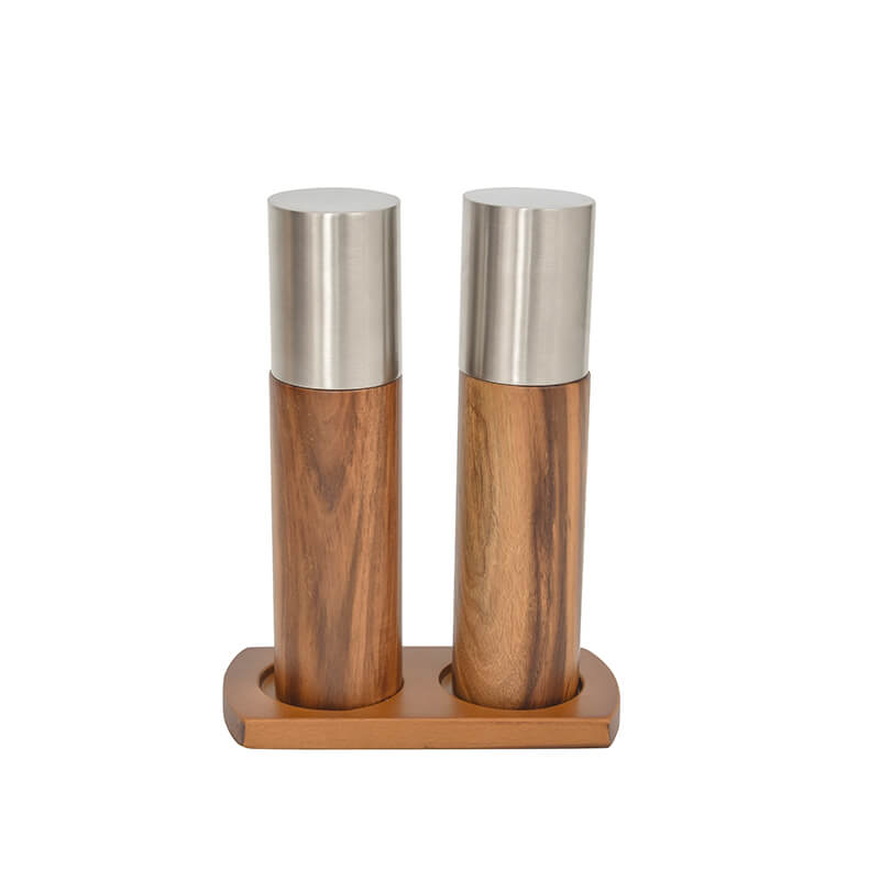 Acacia Wooden Pepper Mill (2 Packs) with Wood Stand – GreenLivingLife