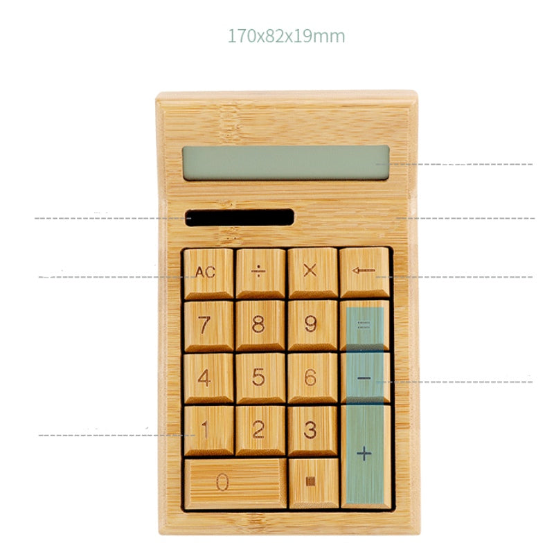 Best Natural Wooden Calculator With Large 12 Digital Display For Gift/Study