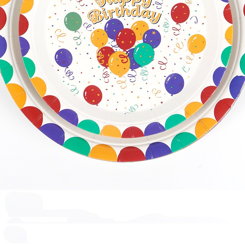 Round Disposable Paper Plate for Birthday Parties
