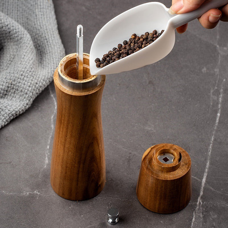 Sustainable Wooden Salt and Pepper Grinder for Seasoning/ Cooking/ Dining (Set of 2)
