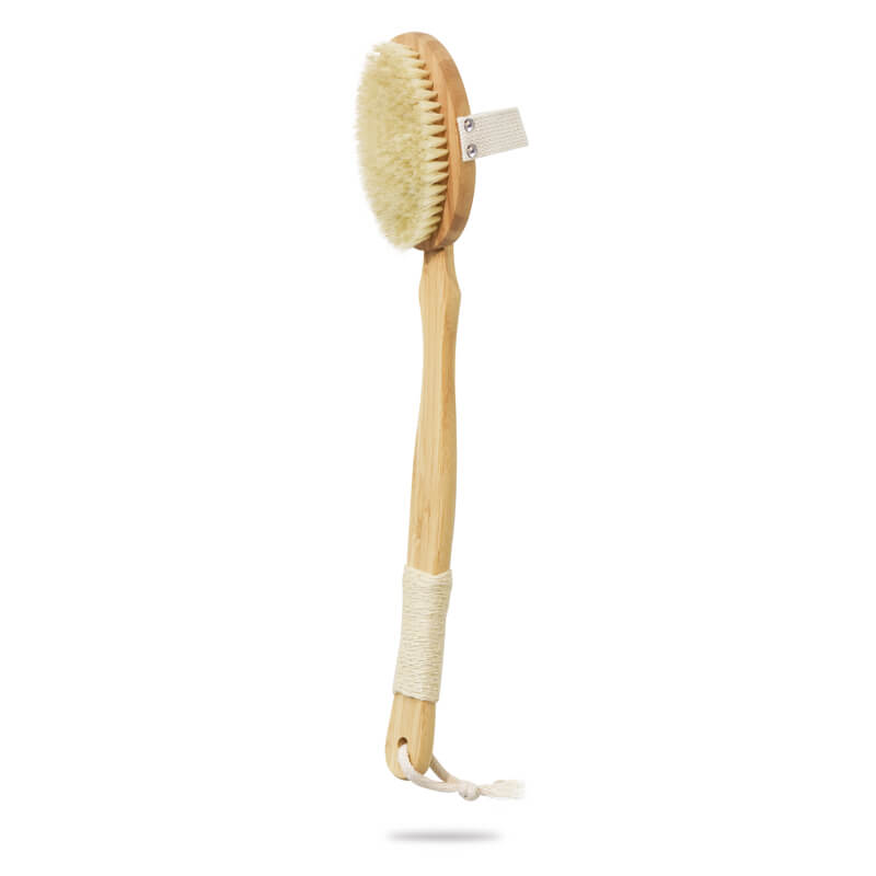 Extra-Long Bamboo Handle Body Brush for Wet & Dry Brushing