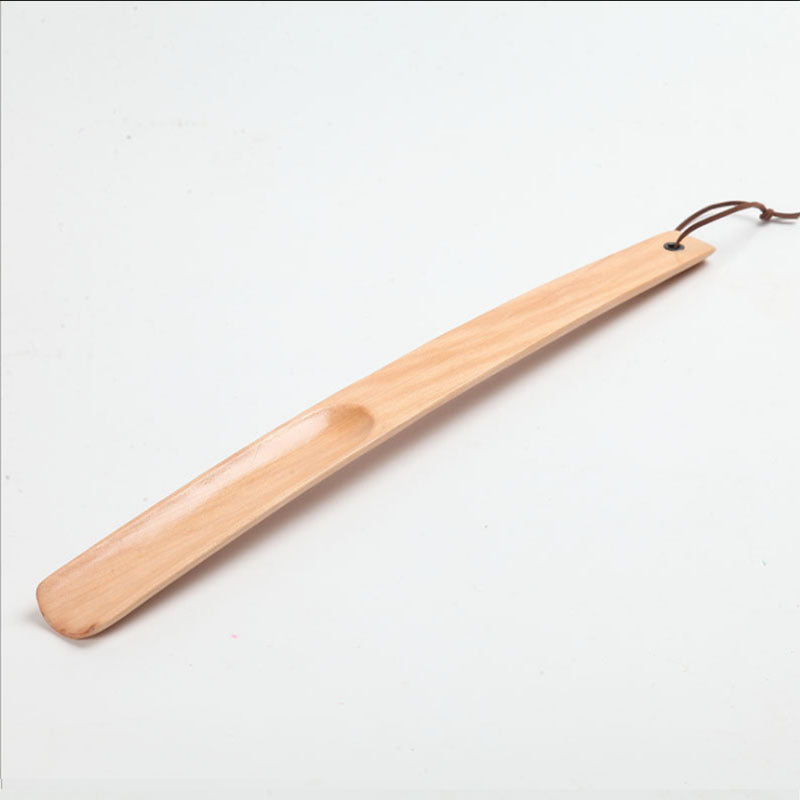Premium Bamboo Wooden Shoe Horn With Long Handle ( Set of 2)