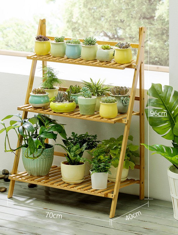 3-Tier Foldable Bamboo Plant Stand