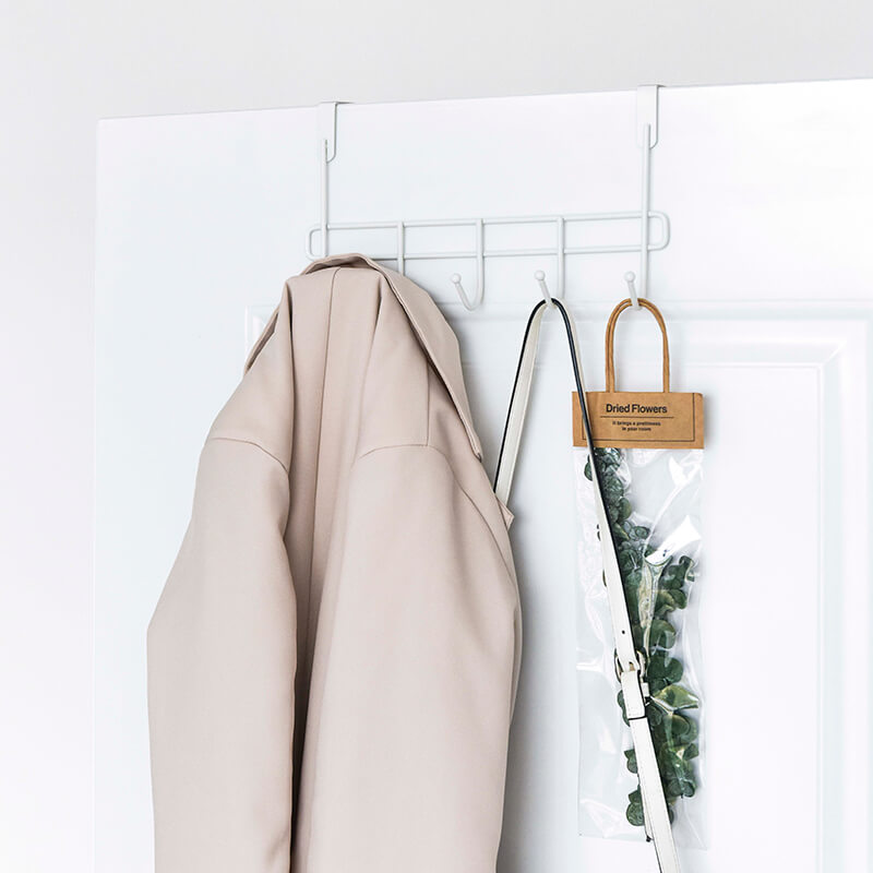 Metal Over Door Hook for Towels/ Clothes/Bags - 5 Door Hanger Hooks