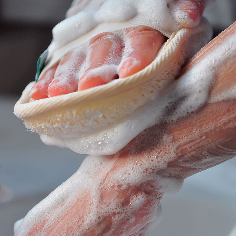 100% Natural Exfoliating Loofah Pad Body Scrubber – Ultra Thick Loufa Bath Sponge